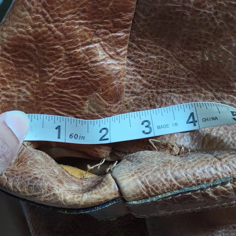 Patricia Nash Tan Italian Leather Benvenuto Studded Tote Bag *FLAWED*